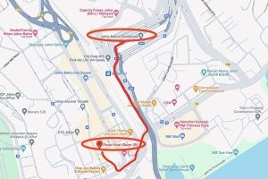 JB Checkpoint to Pasar Karat Drive Route